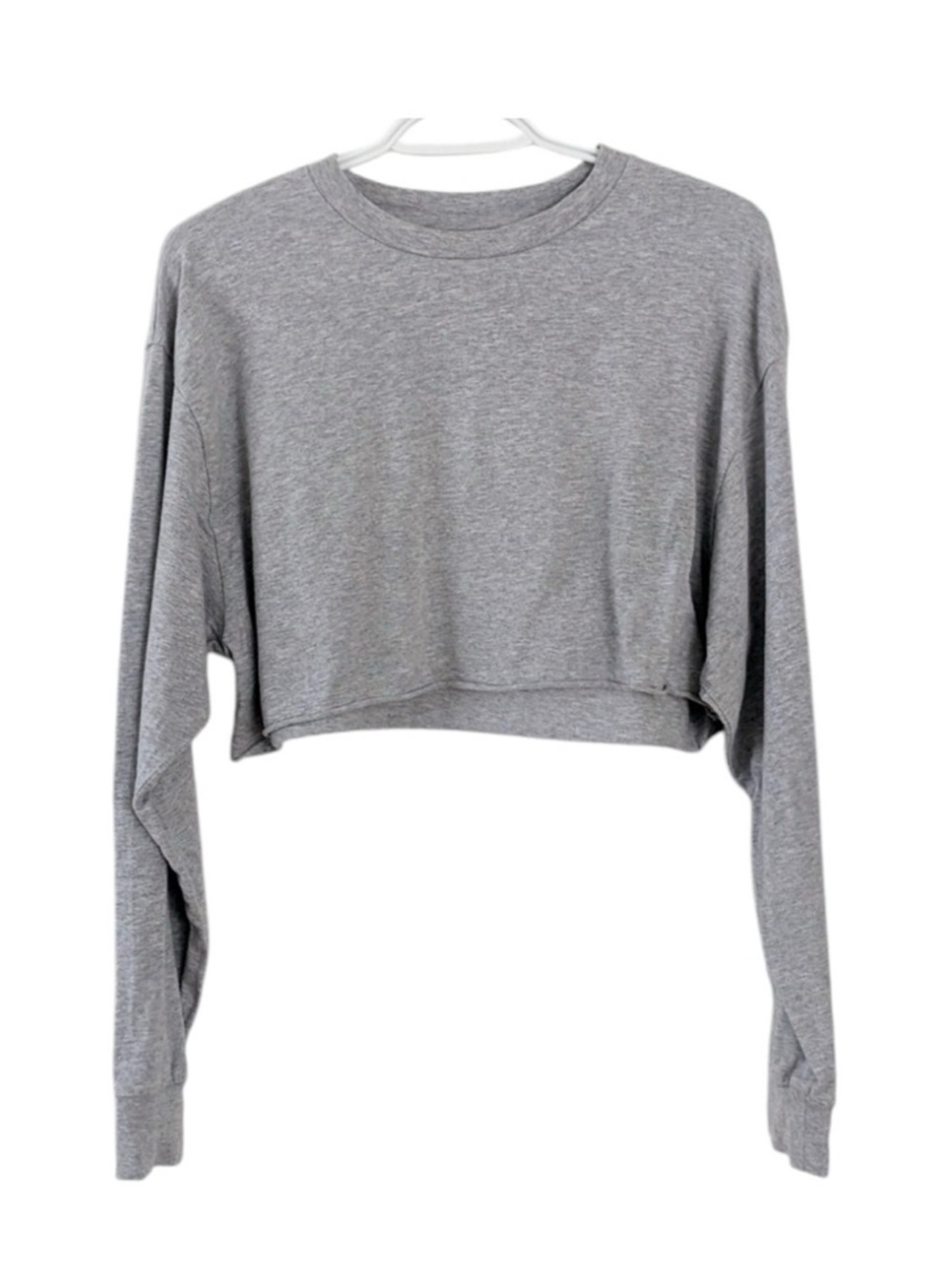 TNA / Aritzia - Athletic Gray Cropped Long-Sleeve Tee. Size: M